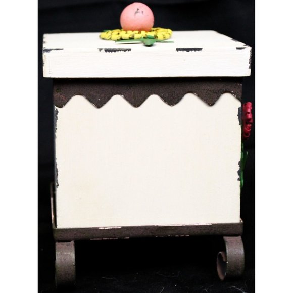 Southern Living Home Secret Garden Box Wooden Metal Distressed Farmhouse Flowers - Picture 5 of 11